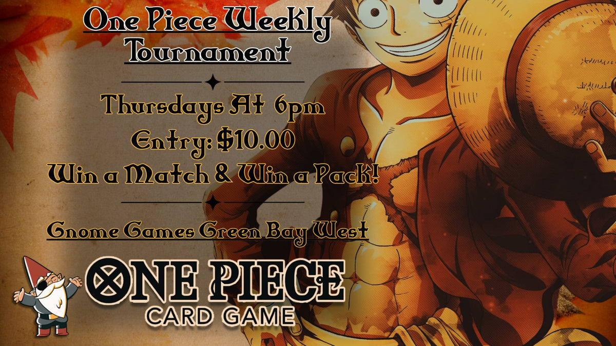 One Piece Weekly Tournament at Gnome Games Green Bay West @ Gnome Games - Green Bay West (Oct 8) - Ticket