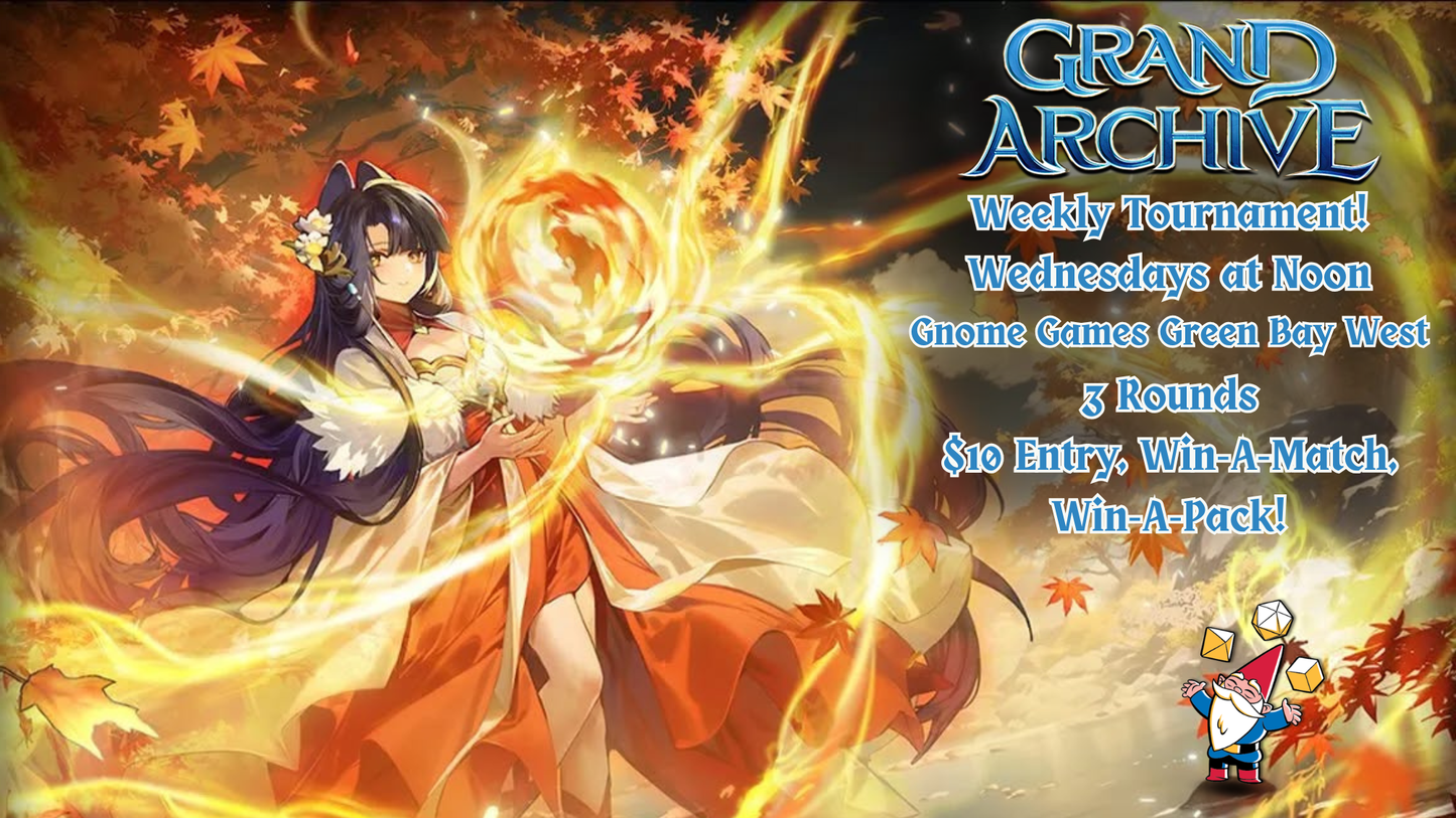 Grand Archive Weekly Tournament at Gnome Games Green Bay West @ Gnome Games - Green Bay West (Sep 16) - Ticket