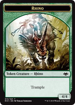 Zombie // Rhino Double-Sided Token (Back)