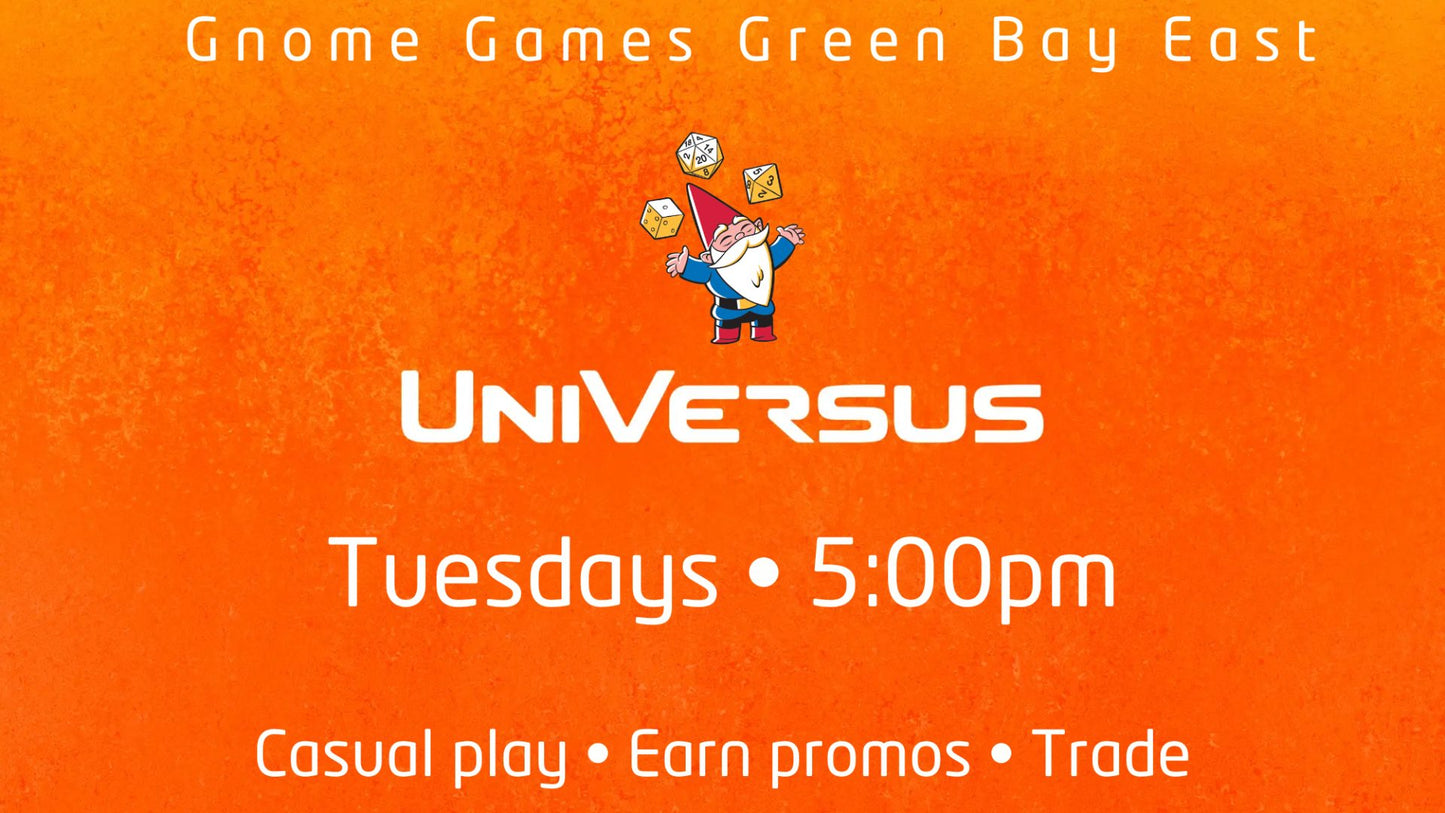 UniVersus Weekly League at Gnome Games Green Bay East @ Gnome Games - Green Bay East (Nov 10) - Ticket