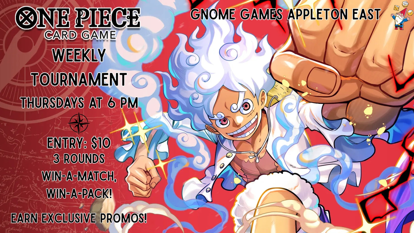 One Piece Card Game Weekly Tournament at Gnome Games Appleton East - $10 @ Gnome Games - Appleton East (Sep 10) - Ticket