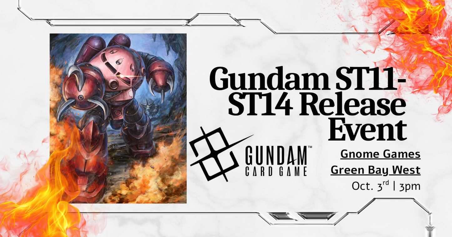 GUNDAM ST11-14 Release Event at Gnome Games Green Bay West @ Gnome Games - Green Bay West (Oct 3) - Ticket
