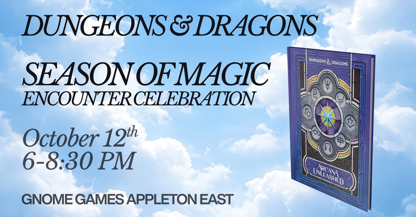 Dungeons & Dragons Season of Magic Encounters Celebration at Gnome Games Appleton East - $10 @ Gnome Games - Appleton East (Oct 12) - Ticket
