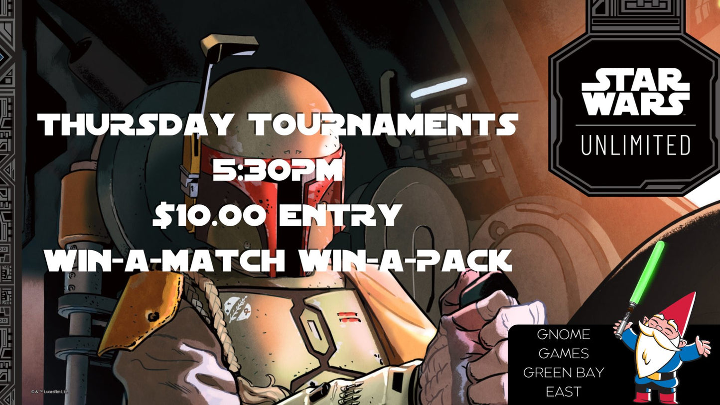 Star Wars Unlimited Tournament at Gnome Games Green Bay East @ Gnome Games - Green Bay East (Sep 24) - Ticket