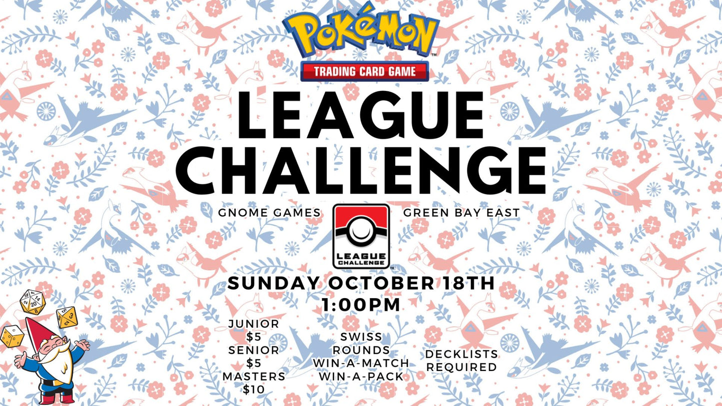 Pokémon League Challenge at Gnome Games Green Bay East @ Gnome Games - Green Bay East (Oct 18) - Ticket