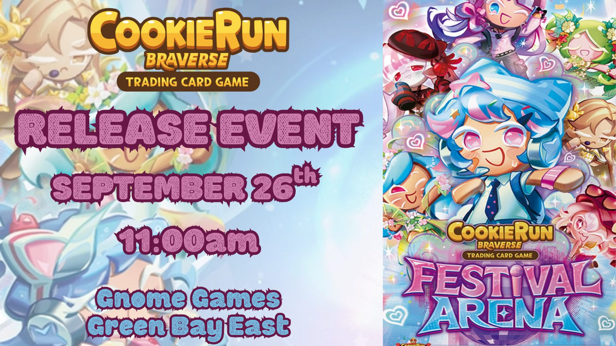 CookieRun Braverse Festival Arena Release Event at Gnome Games Green Bay East @ Gnome Games - Green Bay East (Sep 26) - Ticket