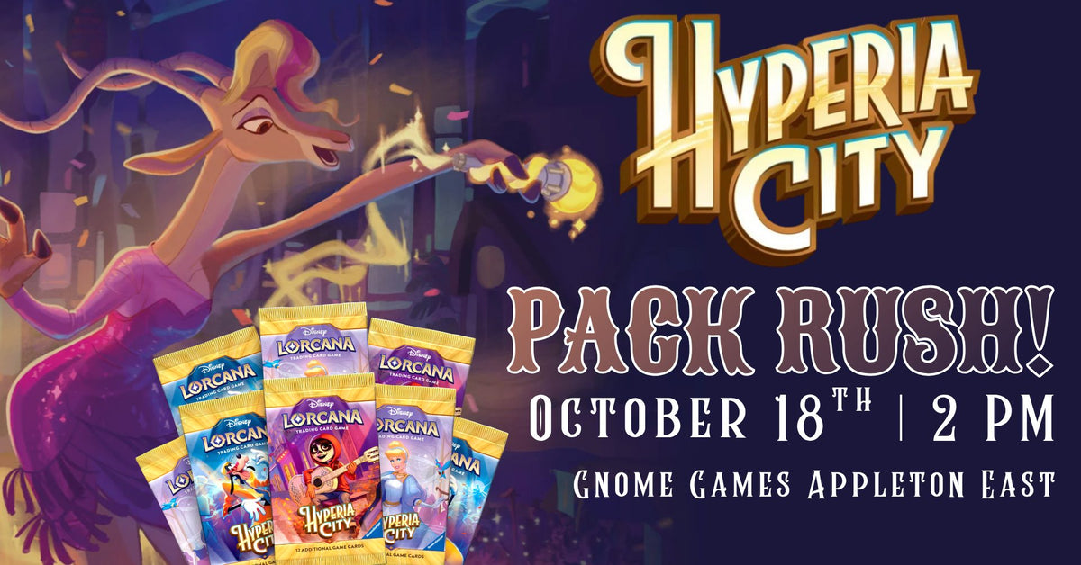 Disney Lorcana Hyperia City Sealed Prerelease at Gnome Games Appleton East - $20 @ Gnome Games - Appleton East (Oct 18) - Ticket