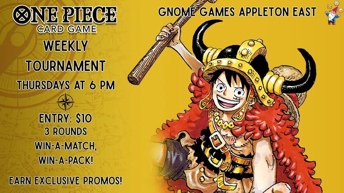 One Piece Card Game Weekly Tournament at Gnome Games Appleton East - $10 @ Gnome Games - Appleton East (Nov 26) - Ticket