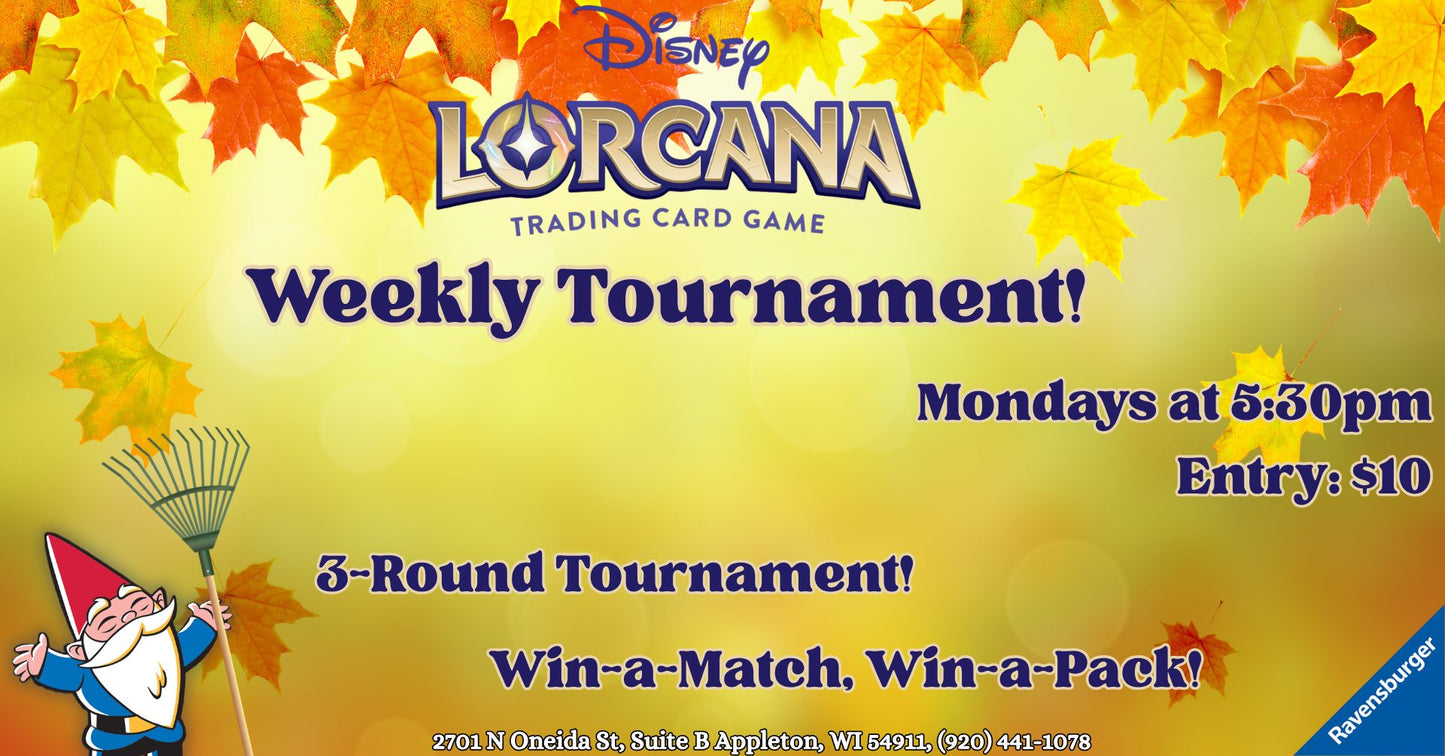Disney Lorcana Weekly Tournament @ Gnome Games - Appleton North (Oct 19) - Ticket
