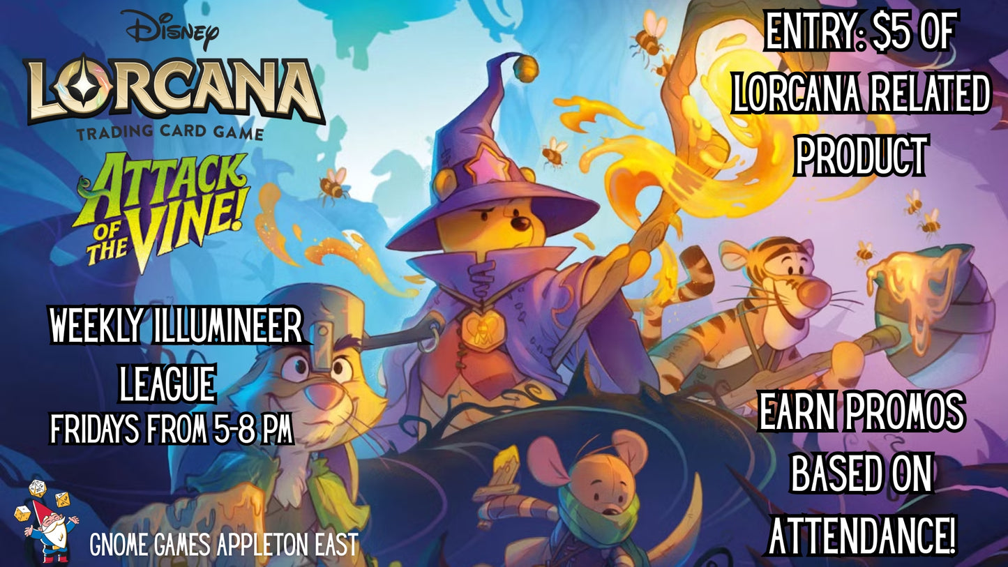 Lorcana Illumineer League at Gnome Games Appleton East - $5* @ Gnome Games - Appleton East (Aug 14) - Ticket