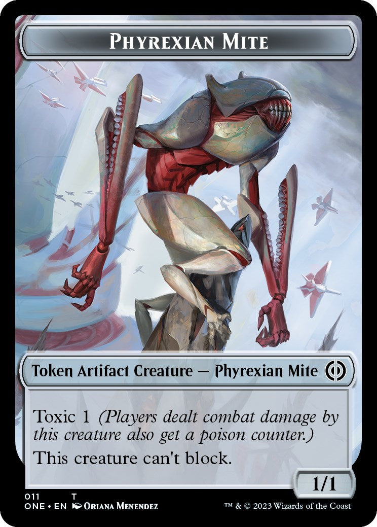 Phyrexian Mite (011) // Phyrexian Horror (007) Double-sided Token