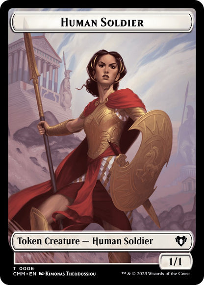 Human Soldier // Zombie (0013) Double-Sided Token