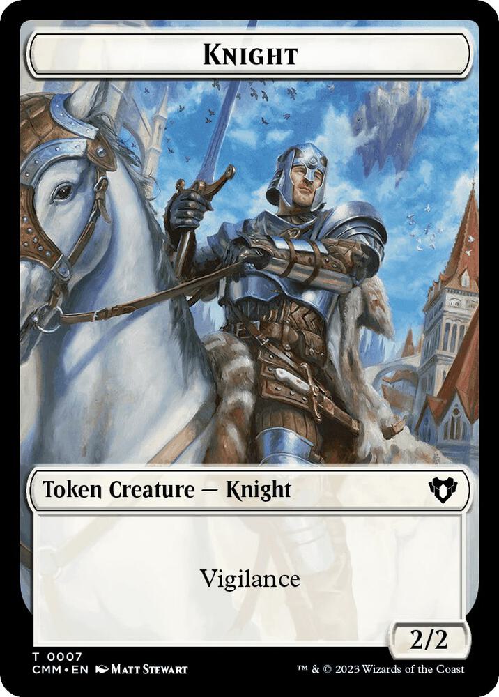 City's Blessing // Knight Double-Sided Token (Back)