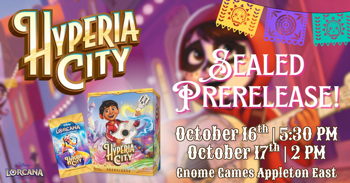 Disney Lorcana Hyperia City Sealed Prerelease at Gnome Games Appleton East - $50 @ Gnome Games - Appleton East (Oct 17) - Ticket