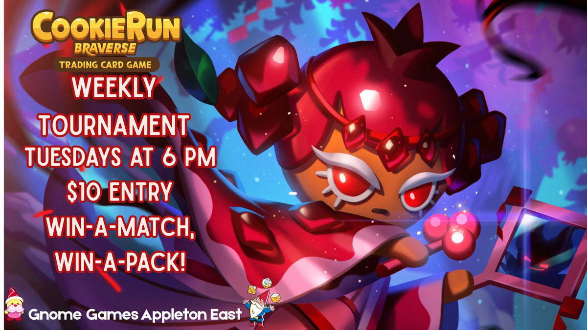 CookieRun: Braverse Weekly Tournament at Gnome Games Appleton East - $10 @ Gnome Games - Appleton East (Nov 10) - Ticket