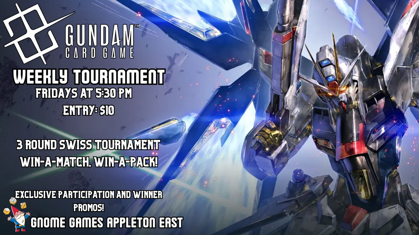 Gundam Card Game Weekly Tournament at Gnome Games Appleton East - $10 @ Gnome Games - Appleton East (Sep 11) - Ticket