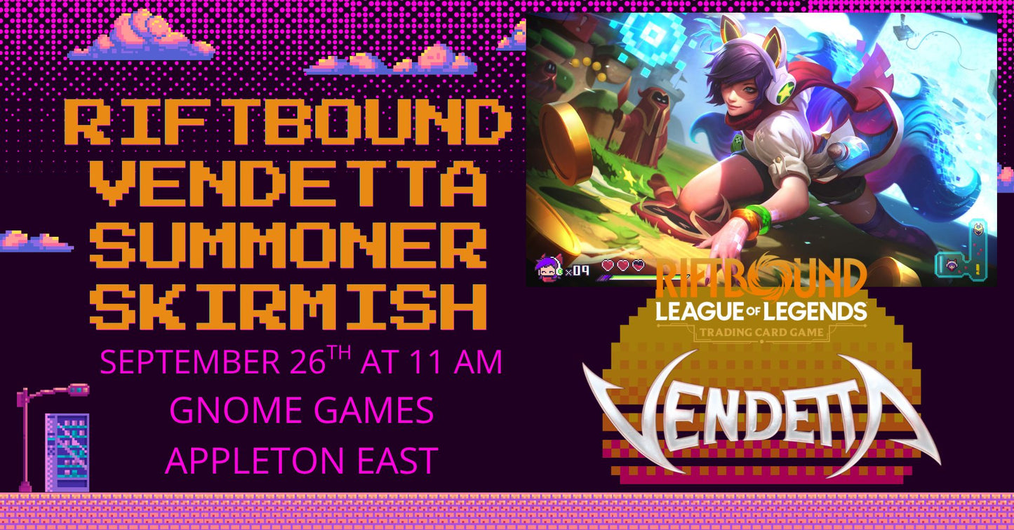 Riftbound September Summoner Skirmish at Gnome Games Appleton East - $15 @ Gnome Games - Appleton East (Sep 26) - Ticket