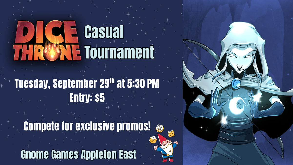 Dice Throne Monthly Tournament at Gnome Games Appleton East - $5 @ Gnome Games - Appleton East (Sep 29) - Ticket