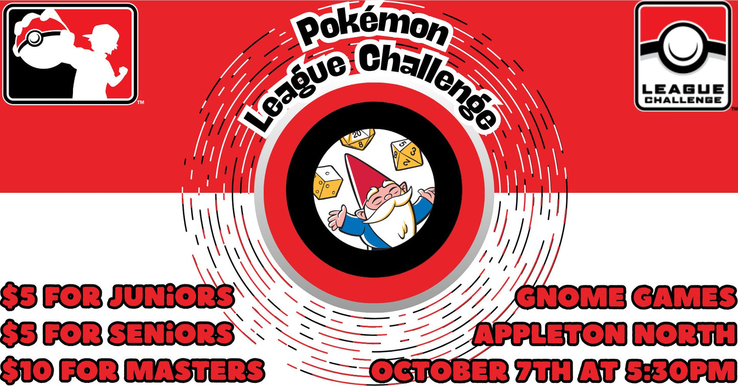 Pokémon October League Challenge at Gnome Games Appleton North @ Gnome Games - Appleton North (Oct 7) - Ticket