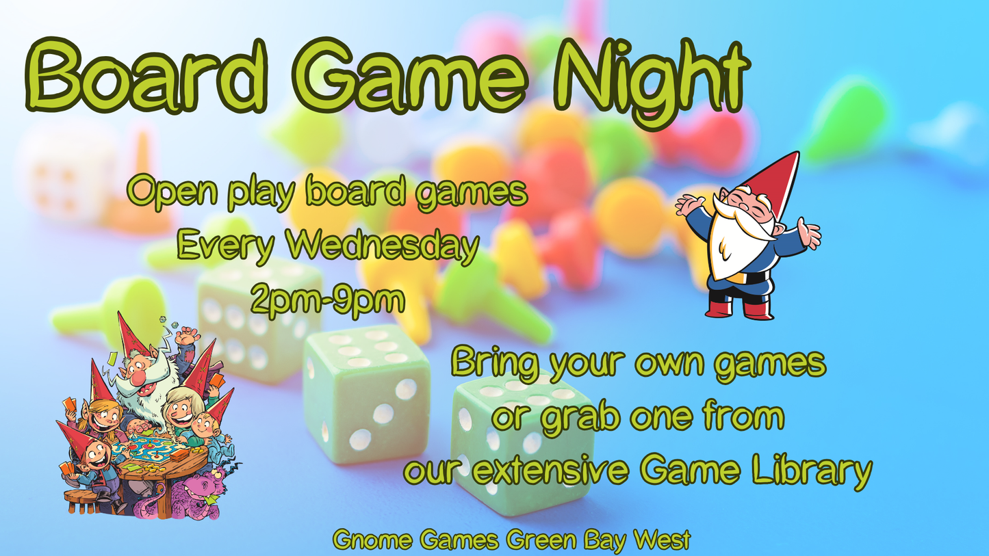 Board Game Night at Gnome Games Green Bay West @ Gnome Games - Green Bay West (Aug 5) - Ticket