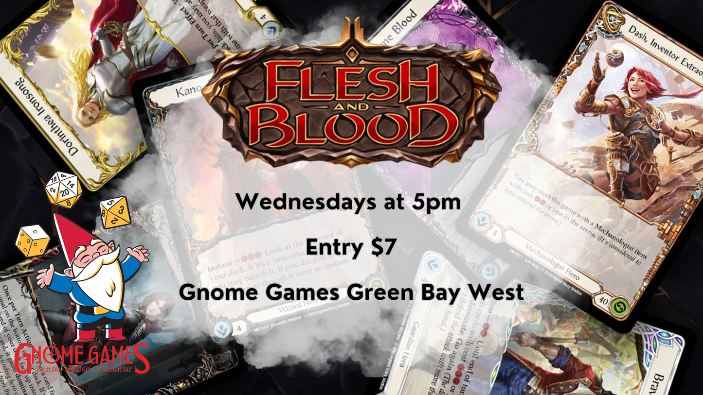Flesh and Blood Weekly Tournament at Gnome Games Green Bay West @ Gnome Games - Green Bay West (Sep 23) - Ticket