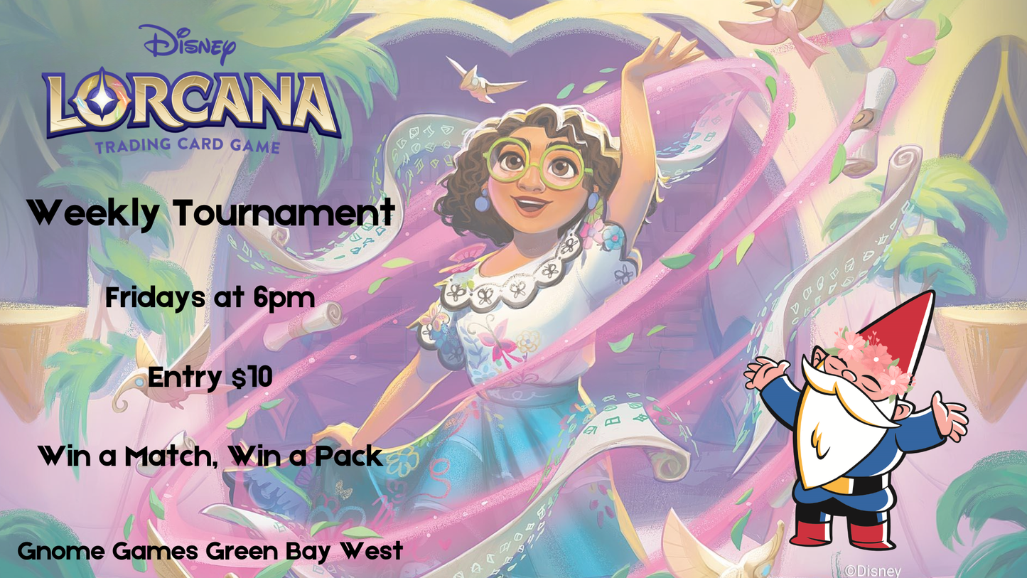 Disney Lorcana Weekly Tournament at Gnome Games Green Bay West @ Gnome Games - Green Bay West (Sep 4) - Ticket