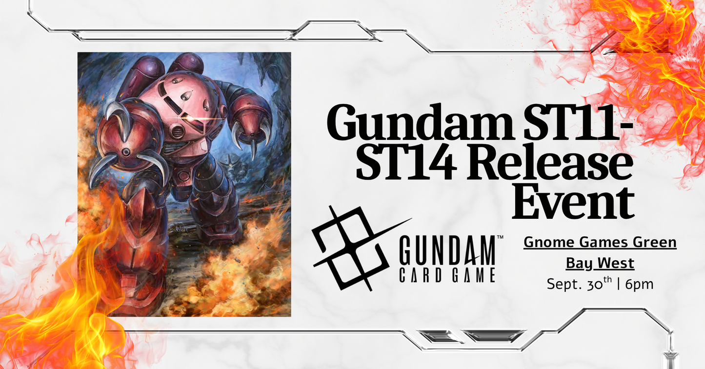 GUNDAM ST11-14 Release Event at Gnome Games Green Bay West @ Gnome Games - Green Bay West (Sep 30) - Ticket