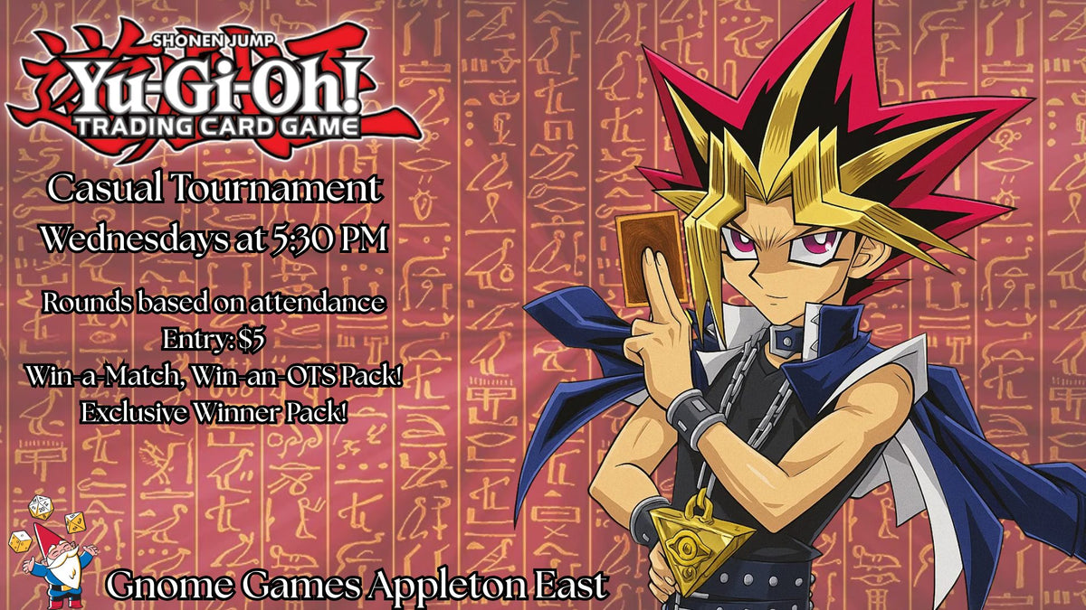 Yu-Gi-Oh! Weekly Tournament at Gnome Games Appleton East - $5 @ Gnome Games - Appleton East (Nov 4) - Ticket