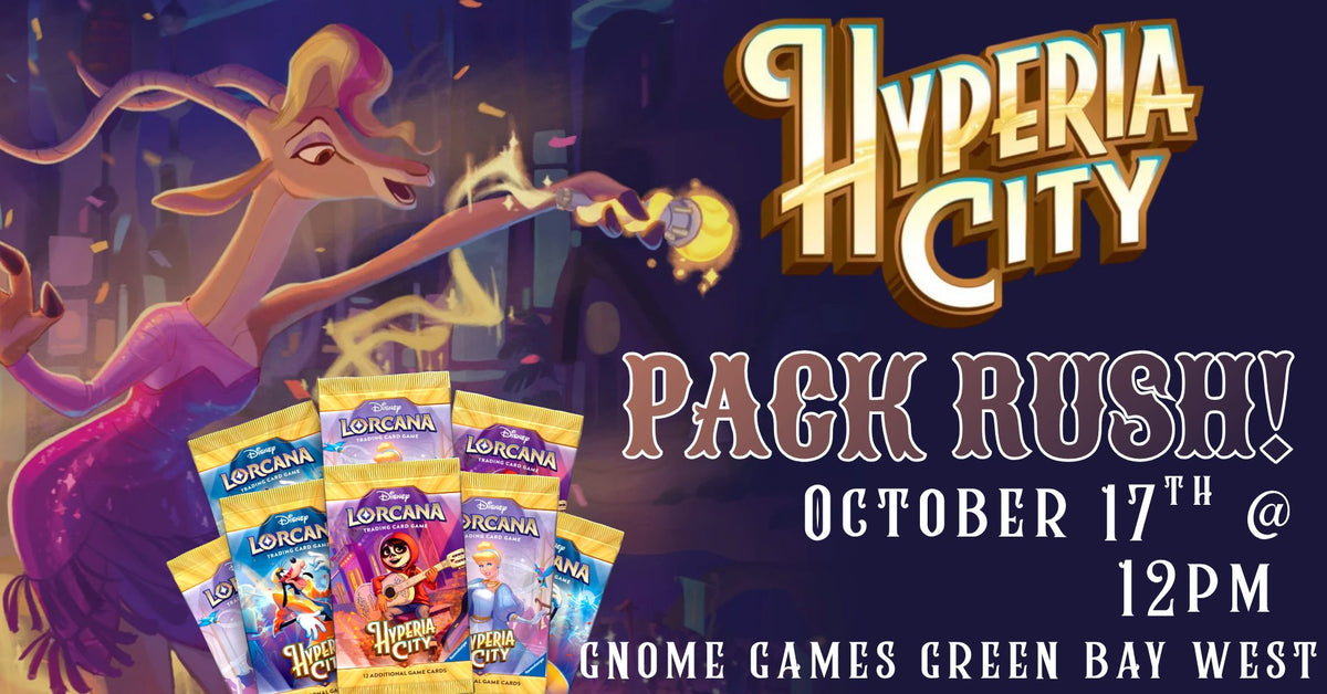 Disney Lorcana: Hyperia City Pack Rush Prerelease at Gnome Games Green Bay West @ Gnome Games - Green Bay West (Oct 17) - Ticket
