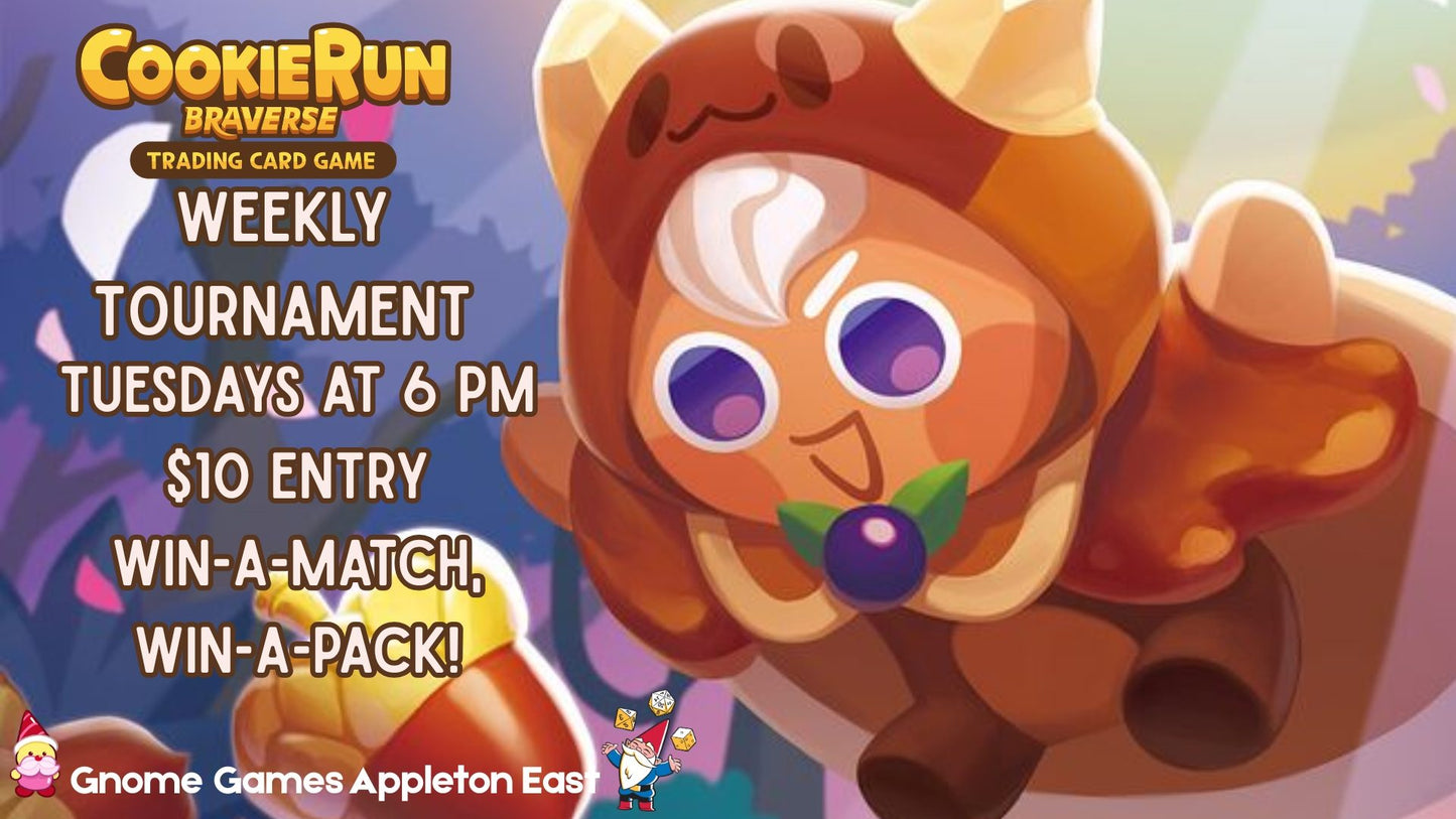CookieRun: Braverse Weekly Tournament at Gnome Games Appleton East - $10 @ Gnome Games - Appleton East (Sep 15) - Ticket