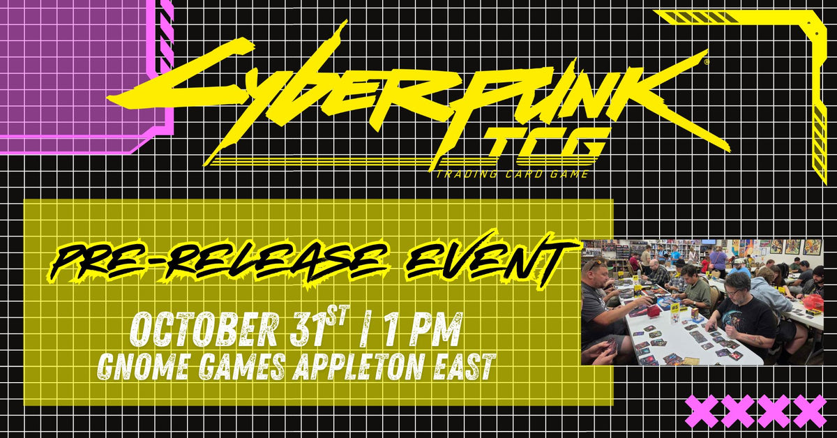 Cyberpunk TCG Welcome to Night City Prerelease at Gnome Games Appleton East - $45 @ Gnome Games - Appleton East (Oct 31) - Ticket