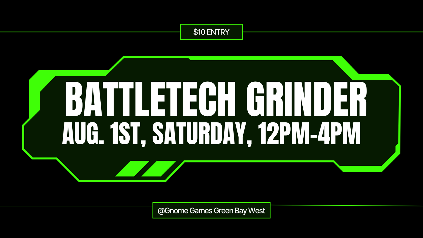 Battletech Grinder at Gnome Games Green Bay West @ Gnome Games - Green Bay West (Aug 1) - Ticket