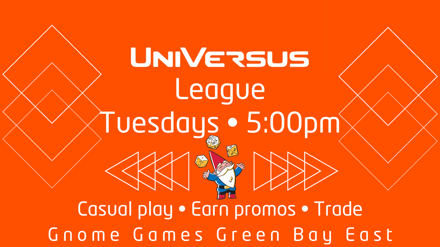 UniVersus Weekly League at Gnome Games Green Bay East @ Gnome Games - Green Bay East (Dec 22) - Ticket