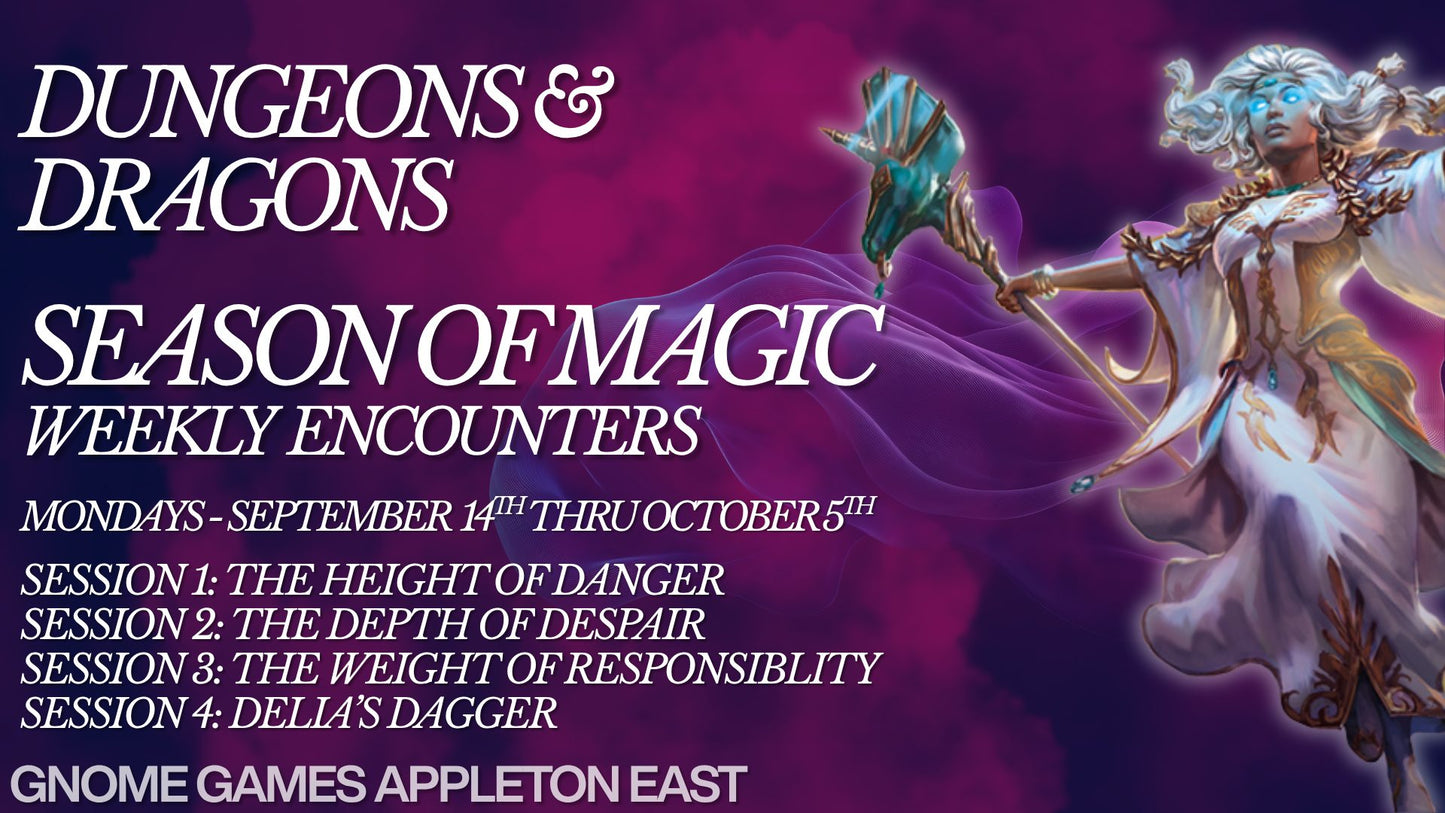 Dungeons & Dragons Season of Magic Weekly Encounters at Gnome Games Appleton East - $10 @ Gnome Games - Appleton East (Sep 28) - Ticket