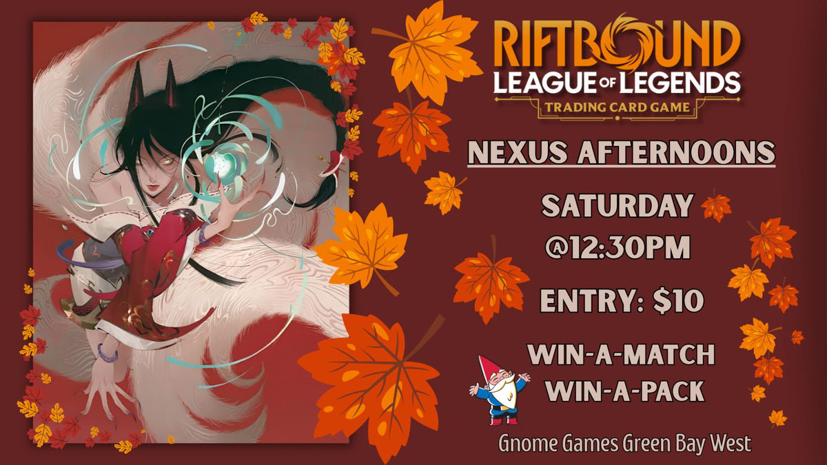 Riftbound Nexus Nights Weekly Tournament at Gnome Games Green Bay West @ Gnome Games - Green Bay West (Sep 5) - Ticket