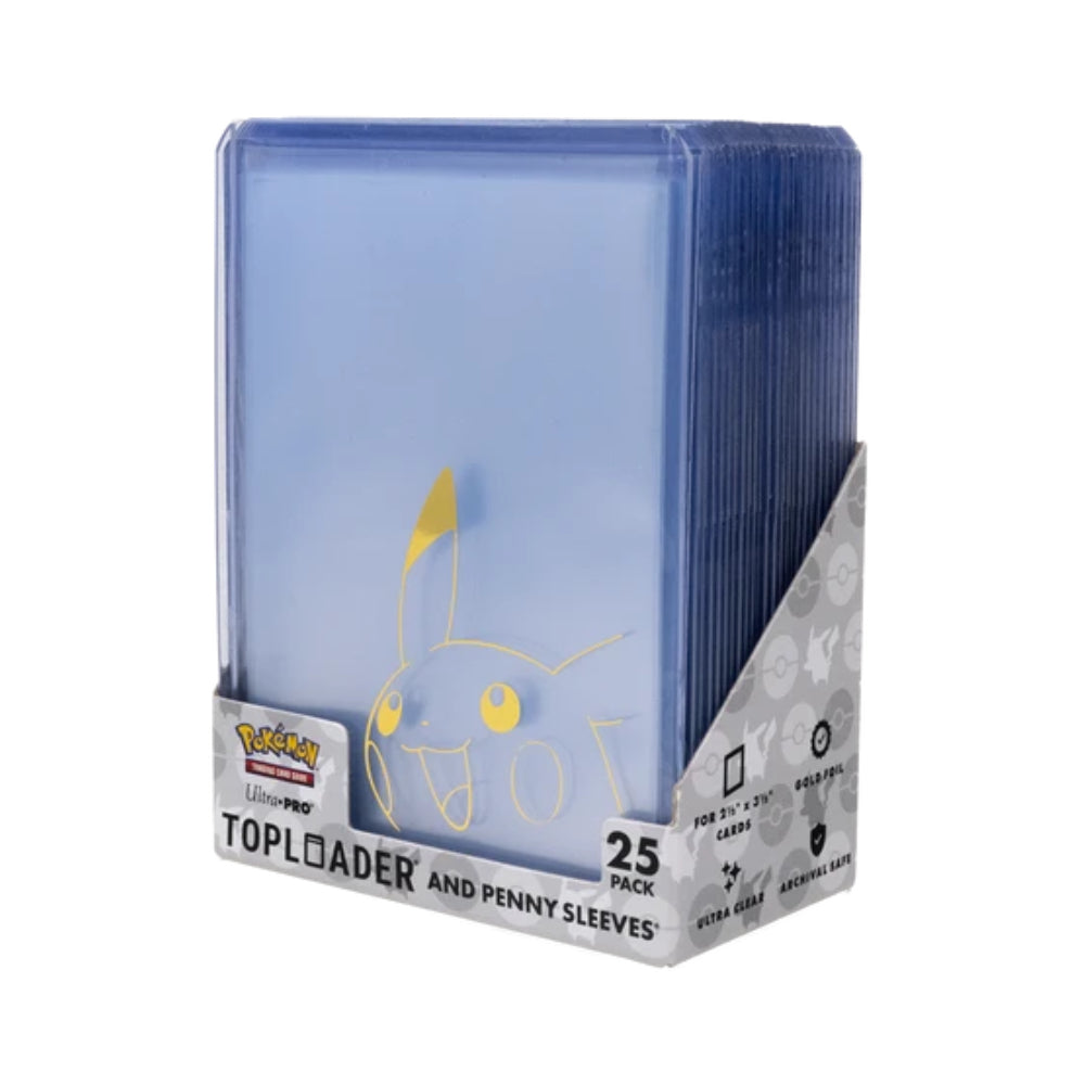 Pokemon Pikachu Top Loader and Penny Sleeves (25ct)