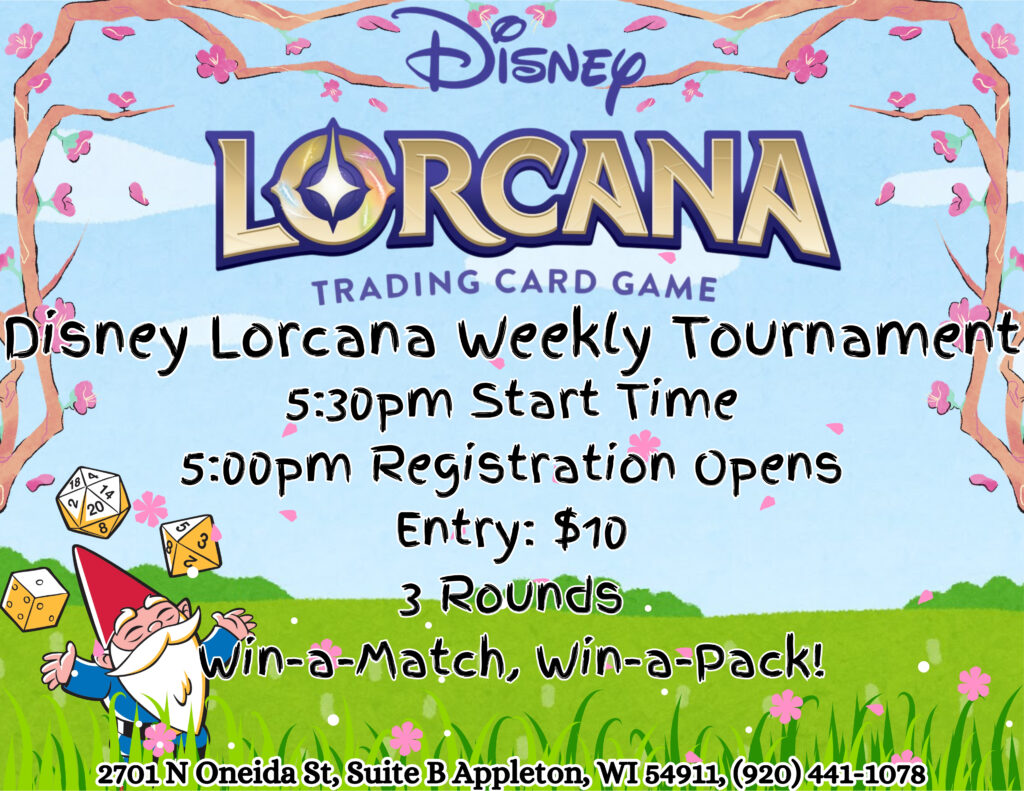 Disney Lorcana Weekly Tournament at Gnome Games Appleton North