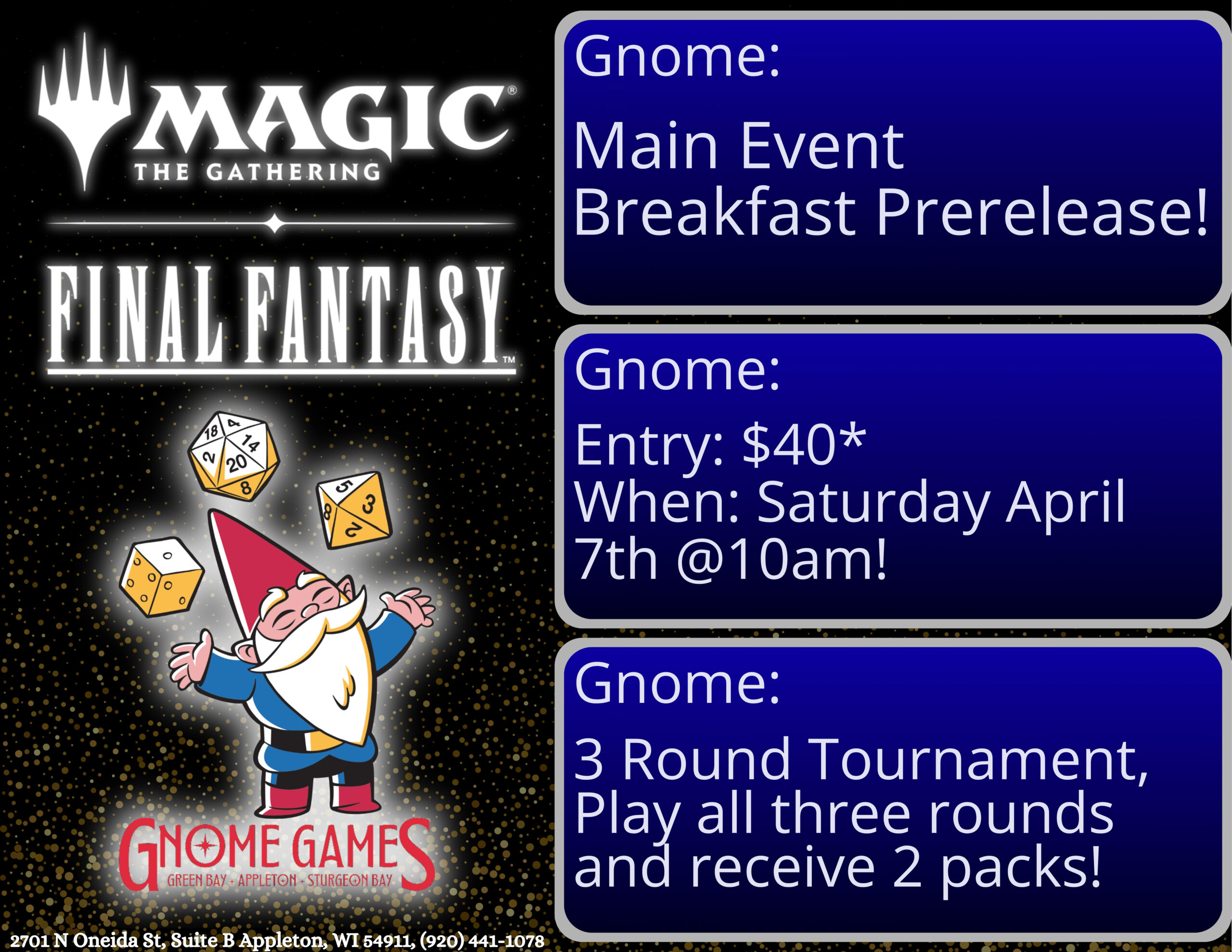Breakfast Prerelease at Gnome Games Appleton North