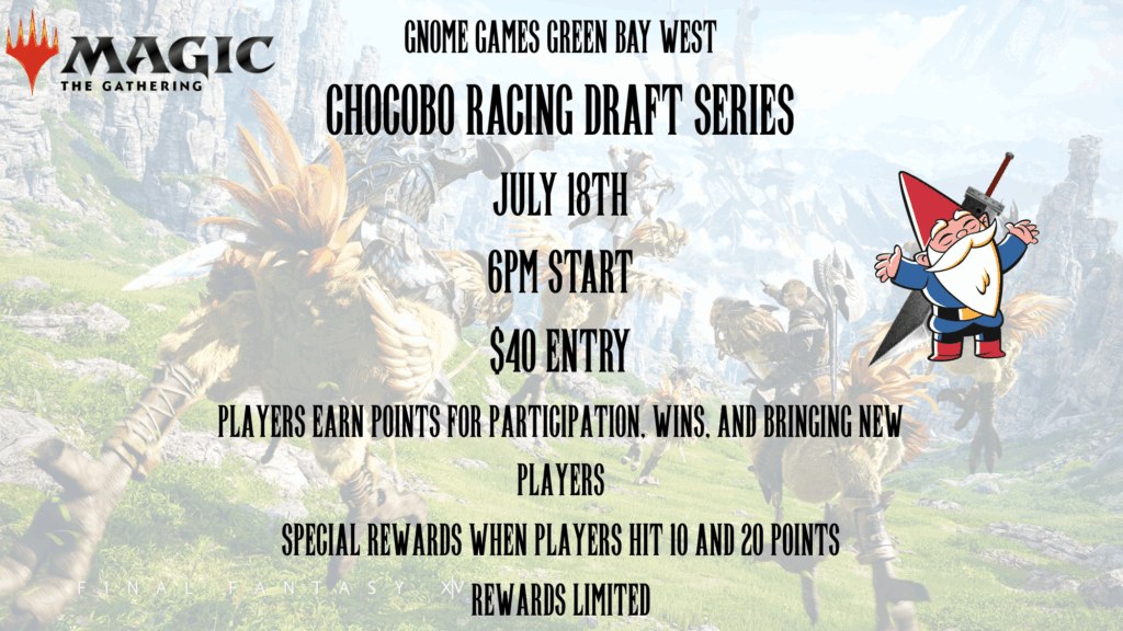 Green Bay West Gnome Games Chocobo Racing