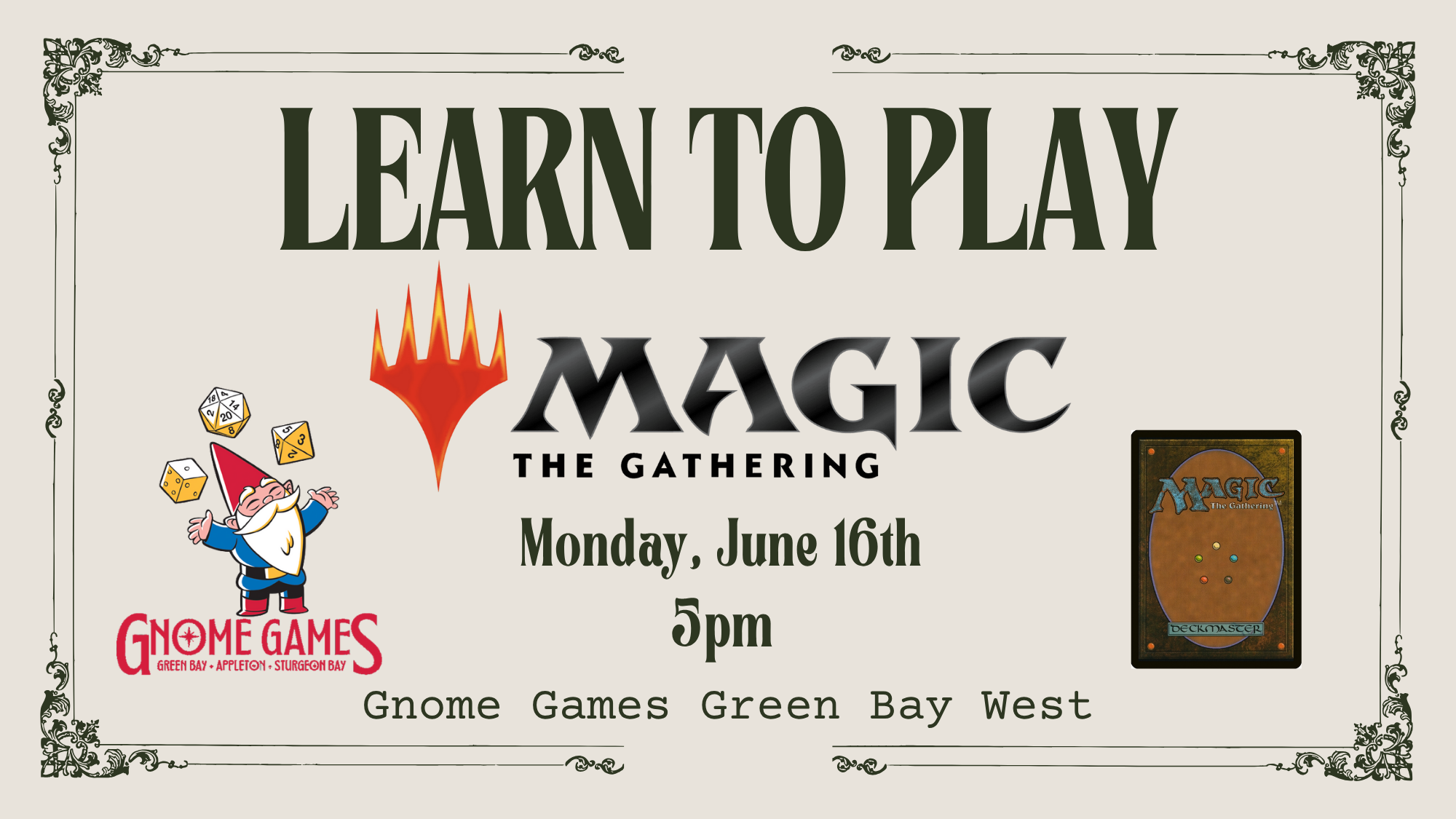 Learn to Play Magic the Gathering Monday, June 16th 5pm.