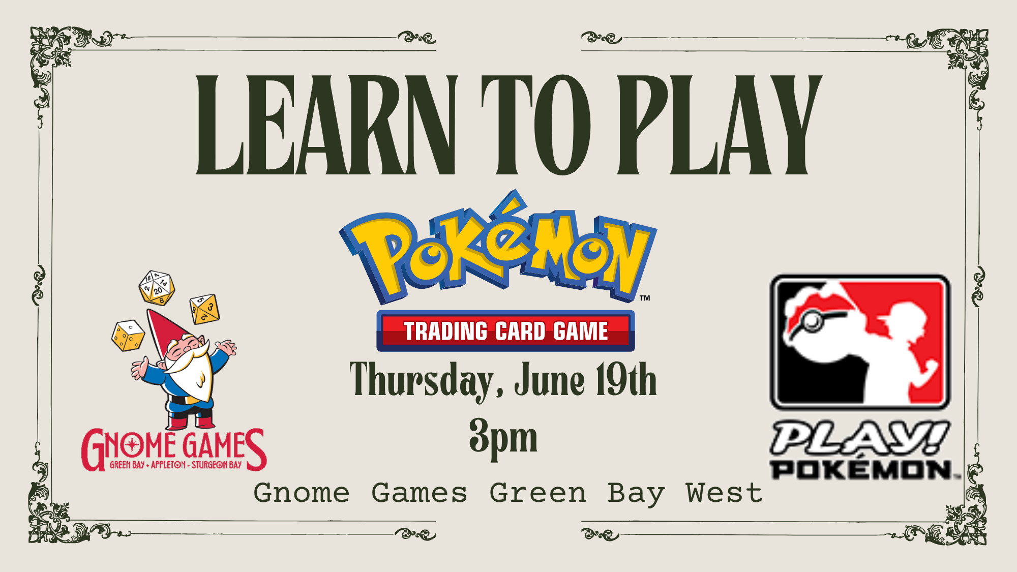 Learn to Play Pokemon at Gnome Games Green Bay West