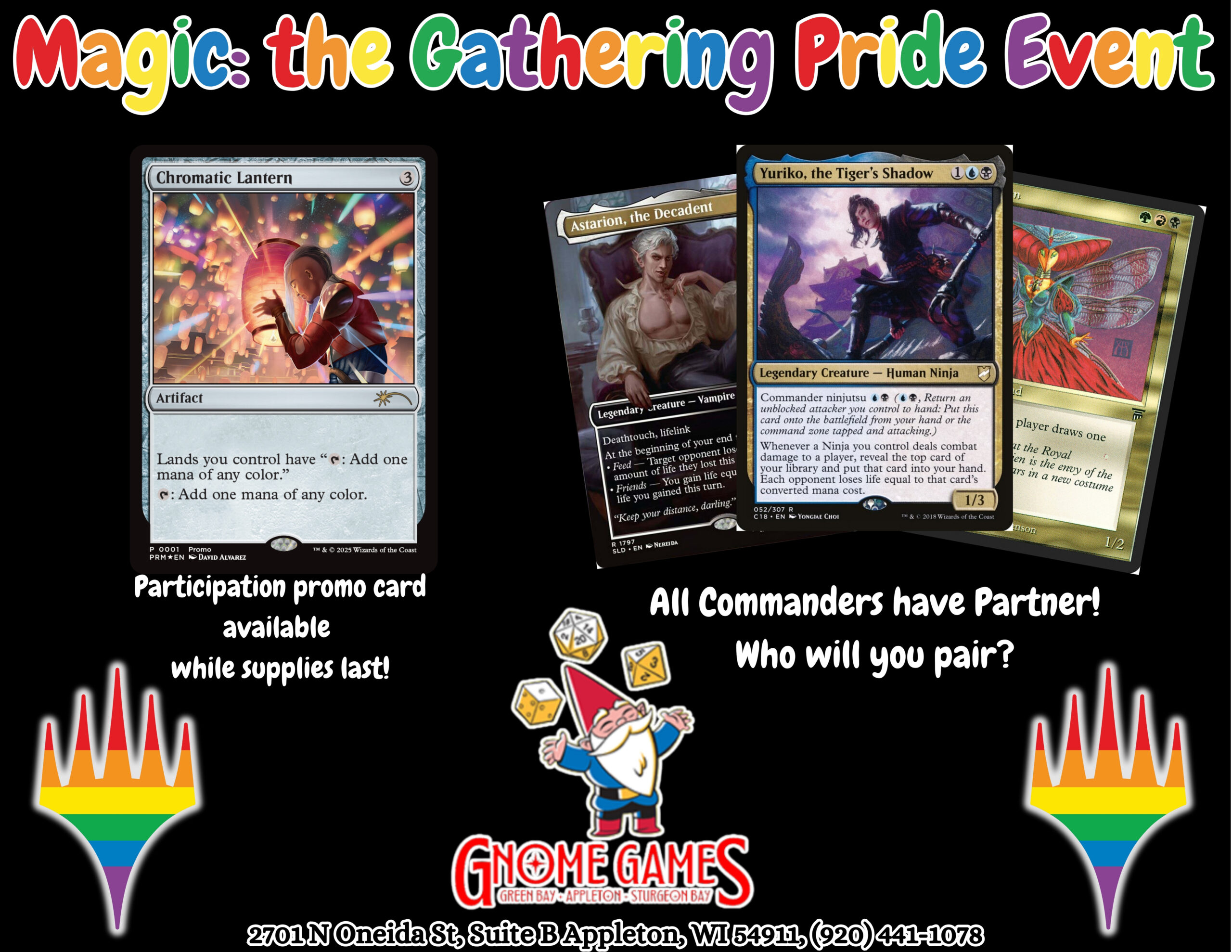 Magic Presents: Pride at Gnome Games Appleton North!