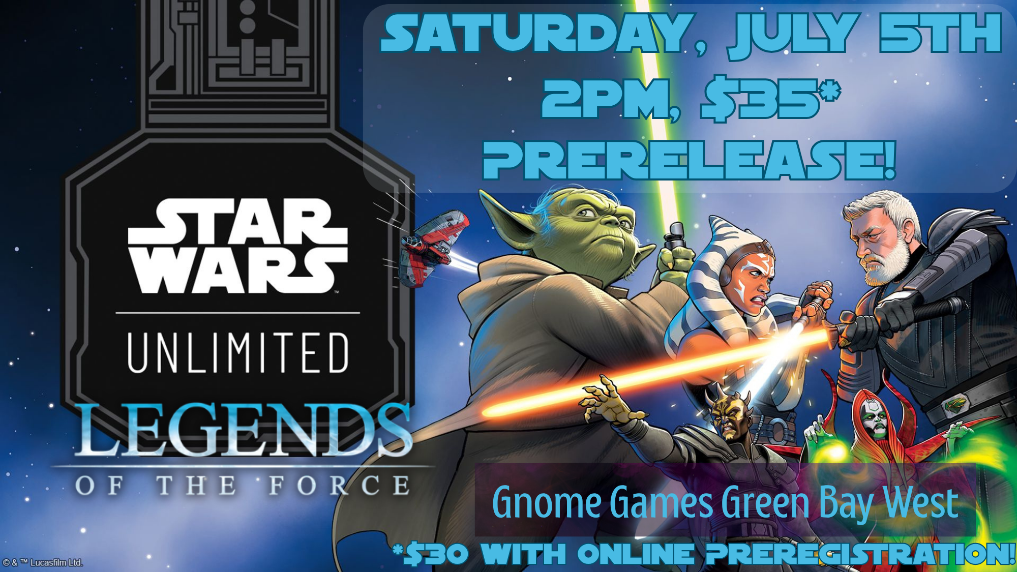Saturday, July 5th 2pm Prerelease at Gnome Games Green Bay West