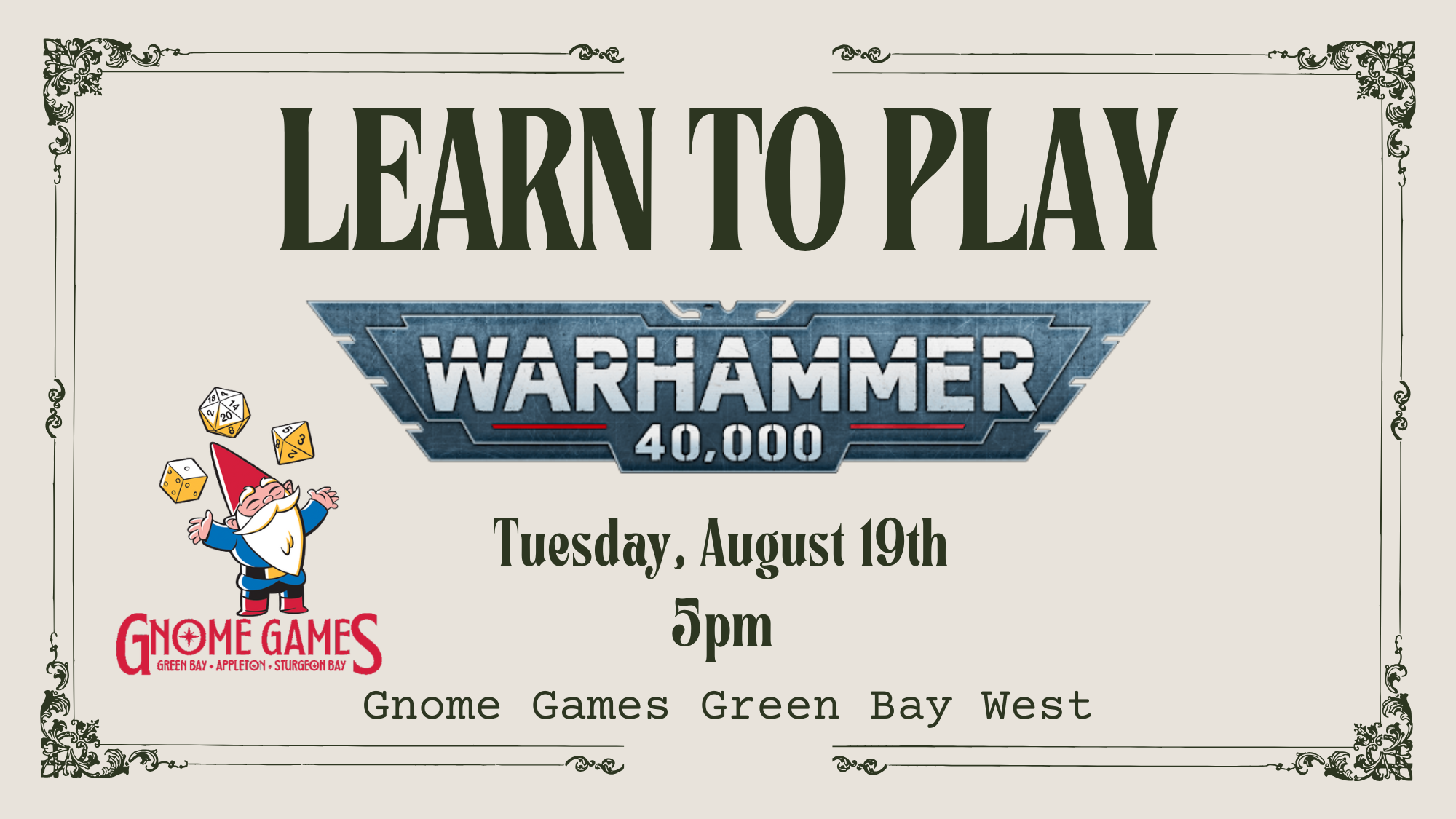 Learn to Play Warhammer 40k.