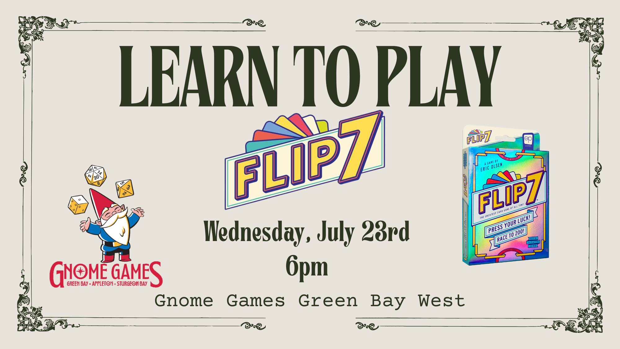 Learn_to_Play Gnome Games Learn to Play Flip 7 July 23rd 6pm