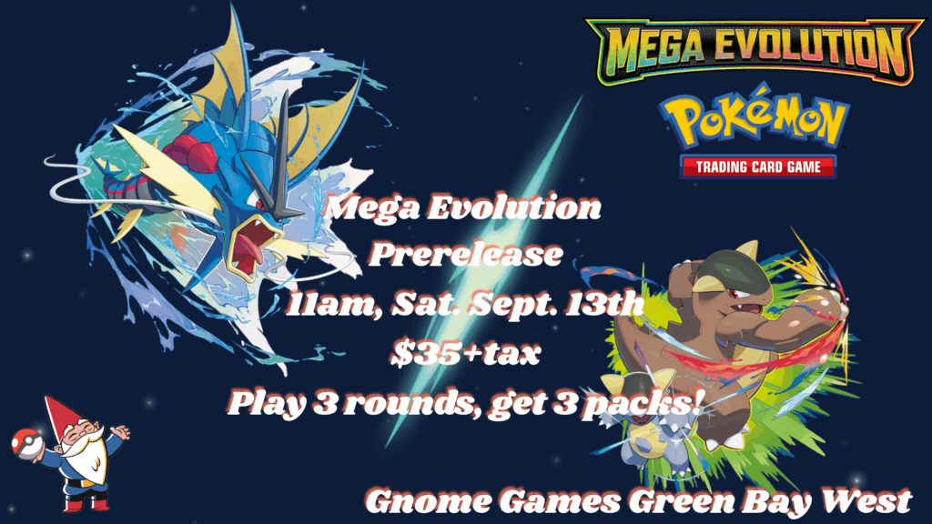 Pokemon Mega Evolution Prerelease Gnome Games Green Bay West