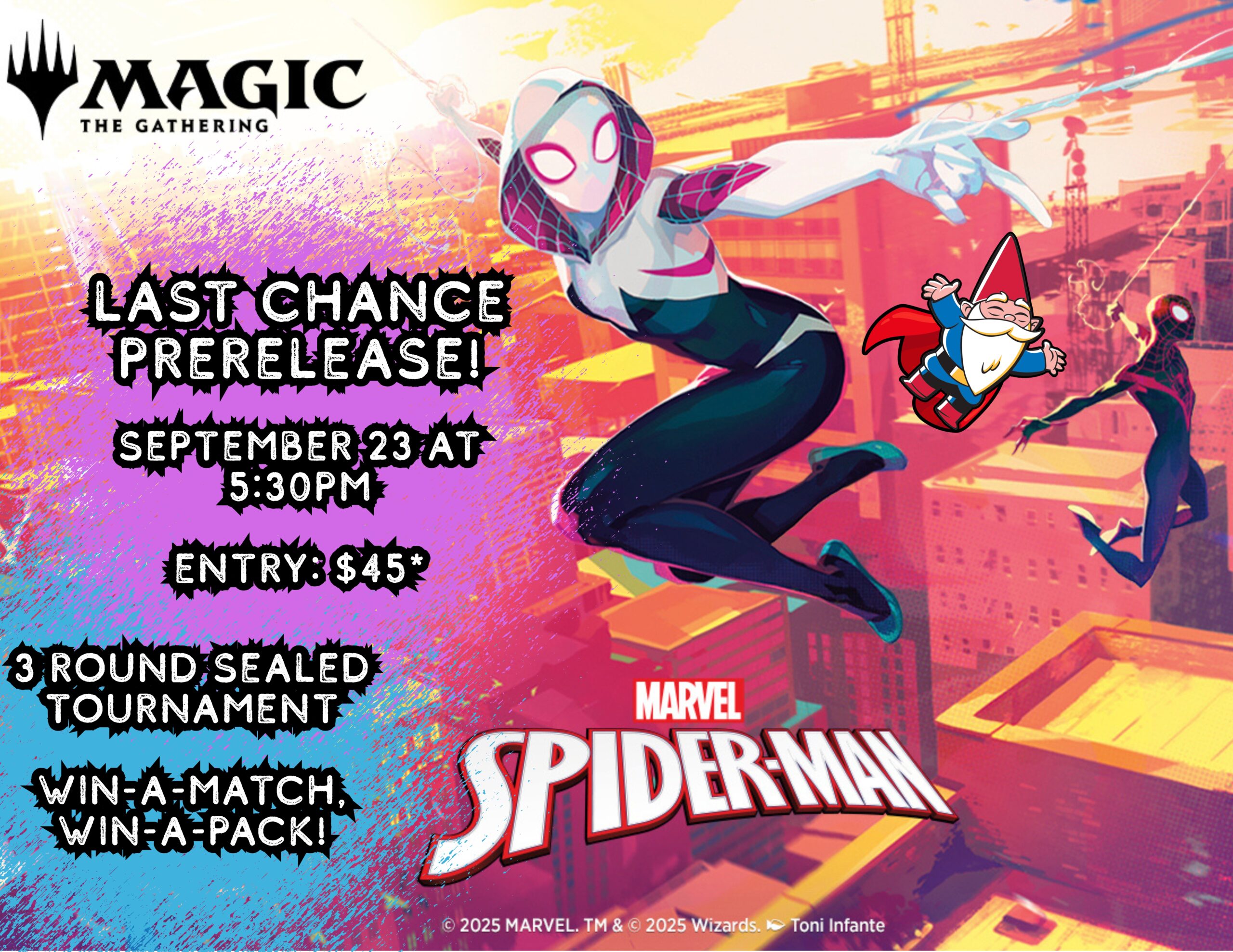 Spiderman Last Chance Prerelease at Gnome Games Appleton North
