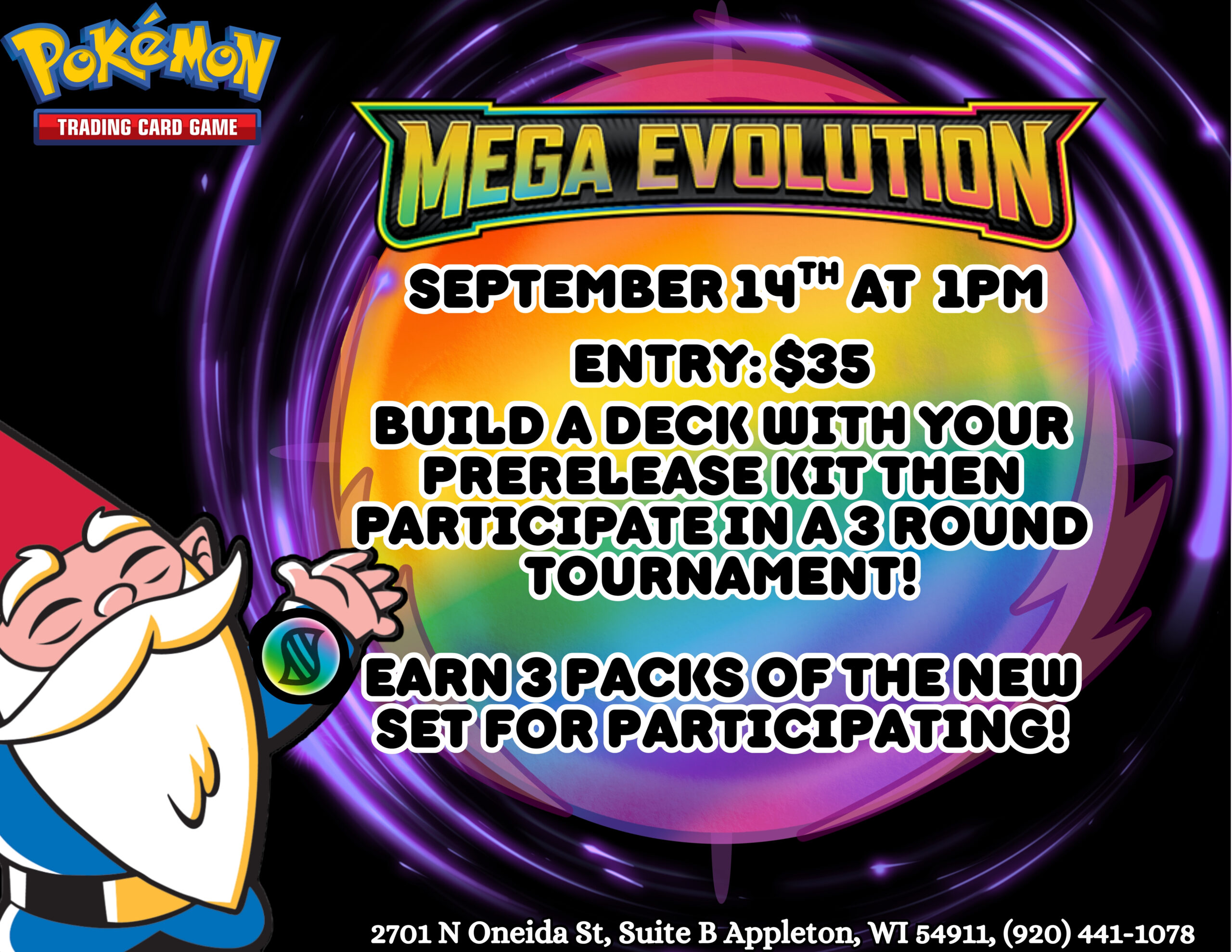 Mega Evolution Prerelease at Gnome Games Appleton North