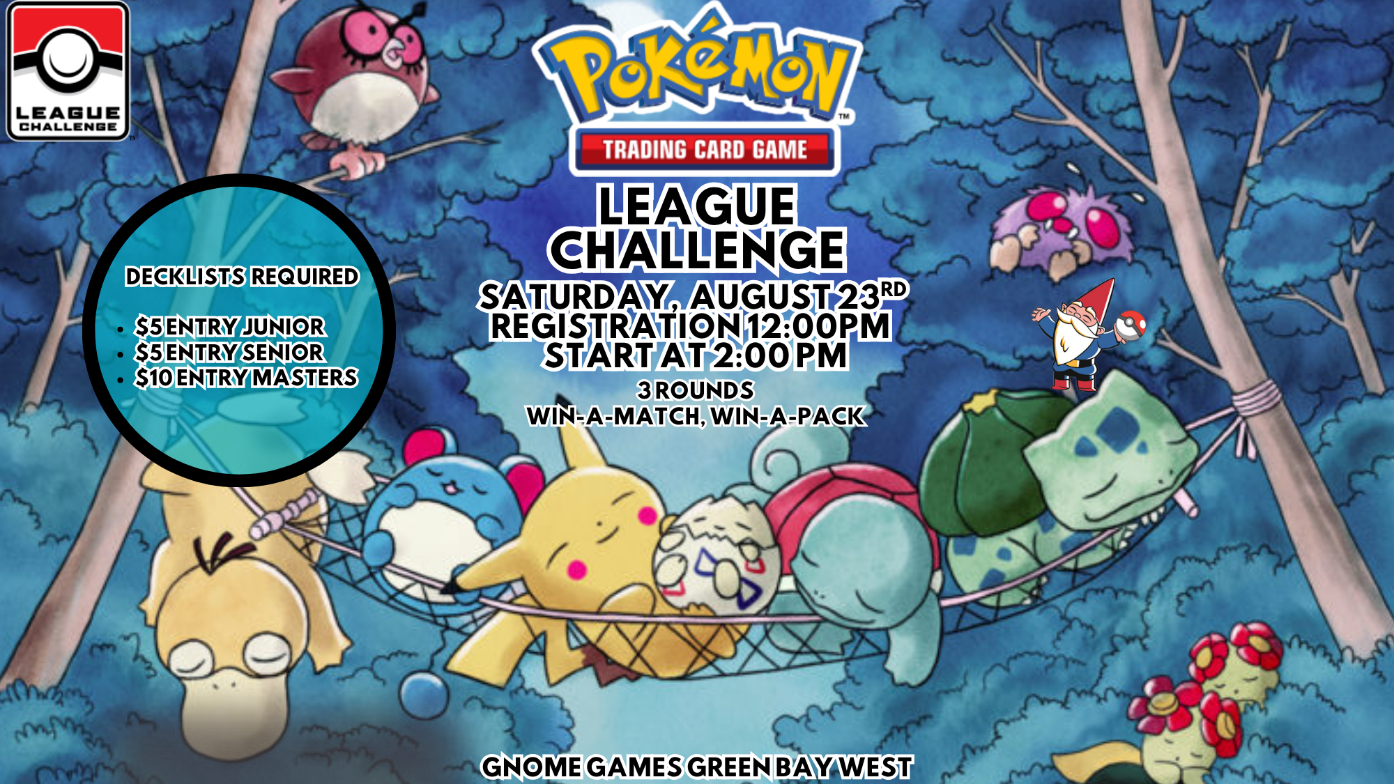 Pokemon League Challenge August