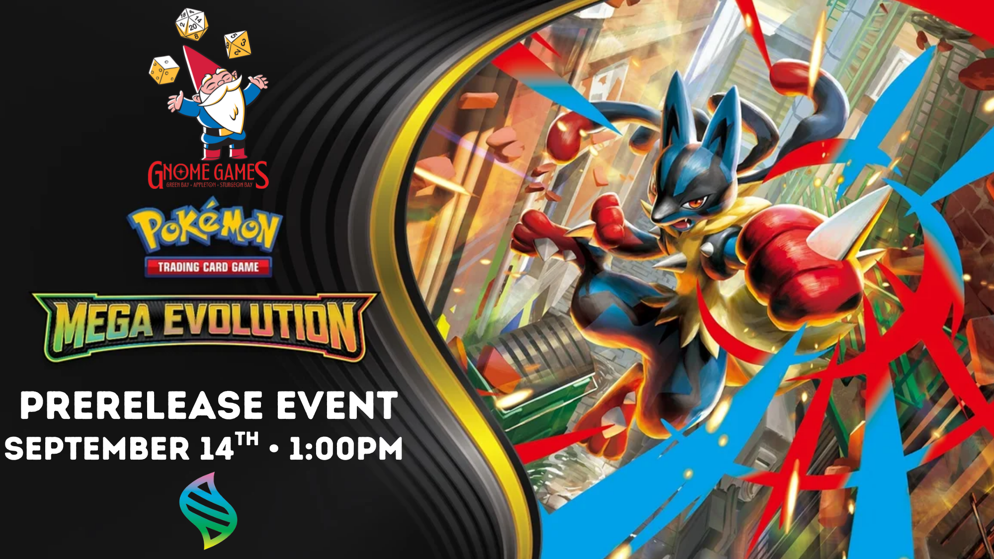 Pokémon Mega Evolution Prerelease at Gnome Games Green Bay East – $35